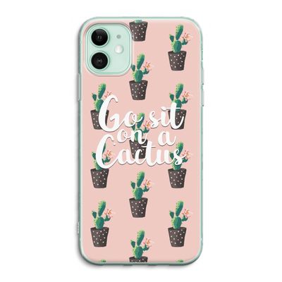 Cactus quote: iPhone 11 Transparant Hoesje