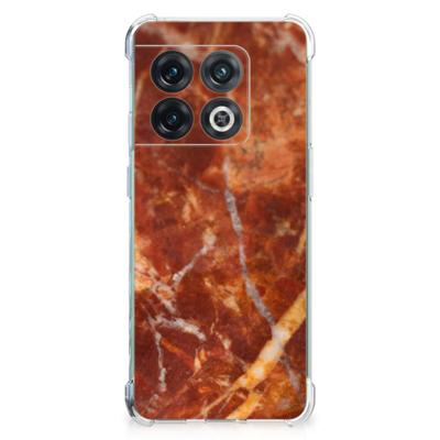 OnePlus 10 Pro Anti-Shock Hoesje Marmer Bruin OnePlus 10 Pro Anti-Shock Hoesje Marmer Bruin
