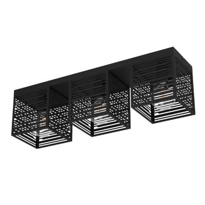 Eglo PlafondlampPiedritas zwart - 3x E27 - 900357