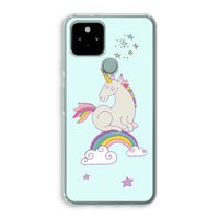 Regenboog eenhoorn: Google Pixel 5 Transparant Hoesje