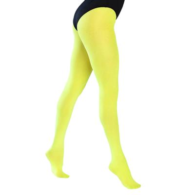 Boland 40 denier verkleedkleding panty - geel - voor dames - verkleden