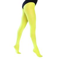 Boland 40 denier verkleedkleding panty - geel - voor dames - verkleden