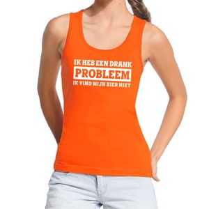 Oranje Ik heb een drankprobleem tanktop / mouwloos shirt voor da