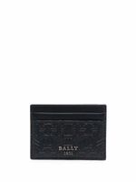 Bally porte-cartes à motif monogrammé embossé - Noir