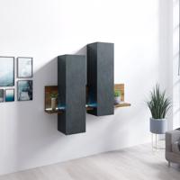 Home365 Wandkast Bologna - Vuren / Antraciet