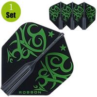 Robson Robson Standaard Tribal Dartflights - Groen