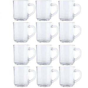 12x Glazen voor thee/koffie 250 ml - Koffie- en theeglazen