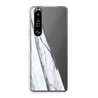 Gestreepte marmer: Sony Xperia 1 III Transparant Hoesje