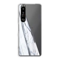 Gestreepte marmer: Sony Xperia 1 III Transparant Hoesje