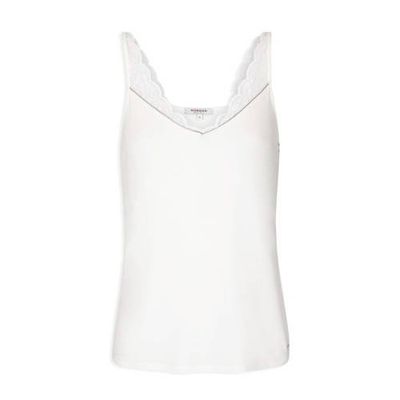 Morgan top met kant ecru Morgan top met kant ecru