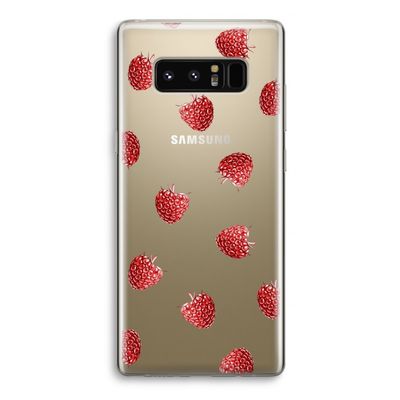 Framboosjes: Samsung Galaxy Note 8 Transparant Hoesje
