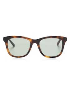 Saint Laurent Eyewear lunettes de soleil carrées à effet écailles de tortue - Marron