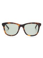 Saint Laurent Eyewear lunettes de soleil carrées à effet écailles de tortue - Marron