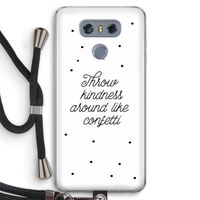Confetti: LG G6 Transparant Hoesje met koord