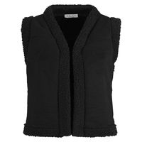 Enjoy - Zwart Gilet teddy/mix - Maat L