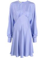 MOSCHINO JEANS satin poet-sleeve midi dress - Violet