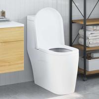 VidaXL Toiletzitting verstelbaar wit 48 x 36,5 x 4,5 cm polypropyleen