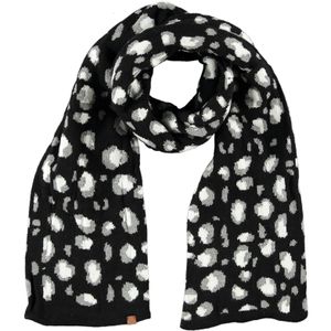 Zwarte/witte panterprint/luipaardprint patroon sjaal/shawl voor meisjes