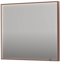 Ben Oblon spiegel met verlichting en anti-condens 90x4x80cm geborsteld koper