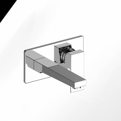 Inbouw wastafelmengkraan Vierkant chroom