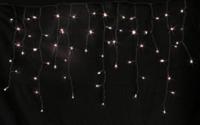 Ice Lights LED ijspegel verlichtingsset 100 lampjes, 2 meter x 0,7 meter, Warm-Wit en zwarte kabel exclusief aansluitsnoer - Ledwin