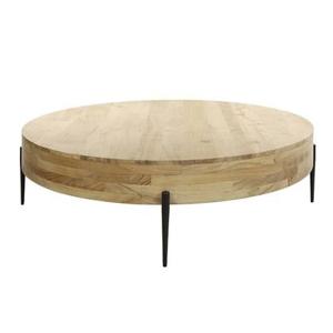 Giga Meubel - Salontafel Rond Ø120cm - Naturel Acaciahout - Bulky