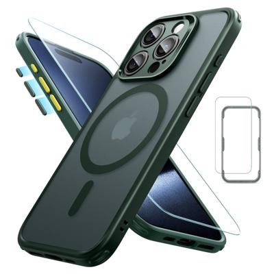 iPhone 15 Pro Max Classic Pro Case (HaloLock) Set - Frosted Dark Green iPhone 15 Pro Max Classic Pro Case (HaloLock) Set - Frosted Dark Green