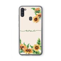 Zonnebloemen: Samsung Galaxy A11 Transparant Hoesje