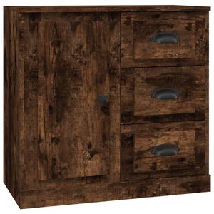 The Living Store Dressoir Classico - Bijzetkast - 70 x 35.5 x 67.5 cm - gerookt eiken