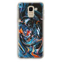 Black Unicorn: Samsung Galaxy J6 (2018) Transparant Hoesje Black Unicorn: Samsung Galaxy J6 (2018) Transparant Hoesje