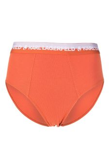 Karl Lagerfeld culotte à taille haute - Orange