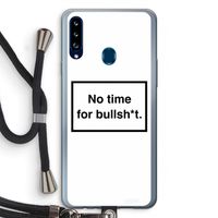 No time: Samsung Galaxy A20s Transparant Hoesje met koord