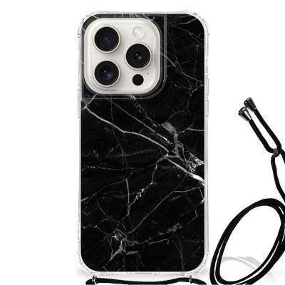 iPhone 15 Pro Anti-Shock Hoesje Marmer Zwart - Origineel Cadeau Vader iPhone 15 Pro Anti-Shock Hoesje Marmer Zwart - Origineel Cadeau Vader
