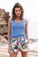 Bont gebloemde katoenen shortama