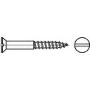 TOOLCRAFT TO-5447160 Verzonken houtschroef 4 mm 35 mm Sleuf DIN 97 Messing Vernikkeld 200 stuk(s)