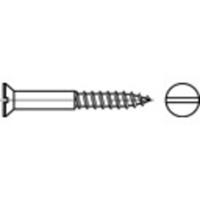 TOOLCRAFT TO-5447160 Verzonken houtschroef 4 mm 35 mm Sleuf DIN 97 Messing Vernikkeld 200 stuk(s)