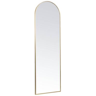 Leen Bakker - Passpiegel Arch - Aluminium - 145x45 Cm - Metaal/Glas - Goudkleurig