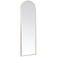 Leen Bakker - Passpiegel Arch - Aluminium - 145x45 Cm - Metaal/Glas - Goudkleurig