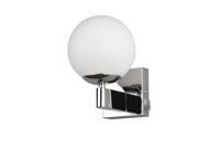 Trio WandlampKula chroom armatuur met wit glas - 284270106