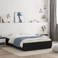 Bedframe met lades bewerkt hout bruin eikenkleur 120x190 cm