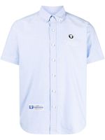 AAPE BY *A BATHING APE® chemise en coton à logo brodé - Bleu - thumbnail