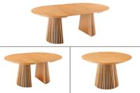 Eettafel VALHALLA WOOD rond 120-160-200cm uitschuifbaar eiken naturel - 44092