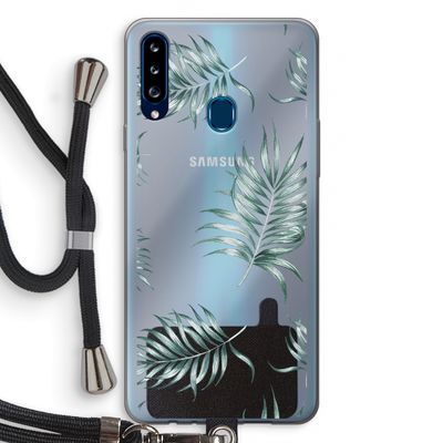 Simple leaves: Samsung Galaxy A20s Transparant Hoesje met koord