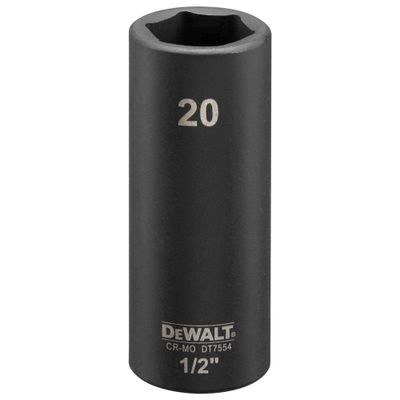 DeWalt Accessoires Impact dop 20mm 1/2" (Lang - 78mm) - DT7554-QZ