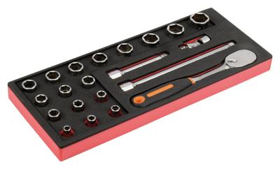 Bahco Foaminlay Fit&Go 1/3 met doppen en toebehoren 1/2" - 21-delig - FF1E2202