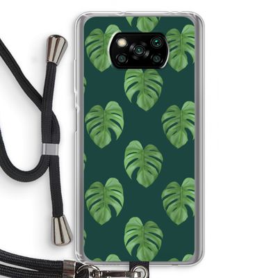 Monstera leaves: Xiaomi Poco X3 Pro Transparant Hoesje met koord