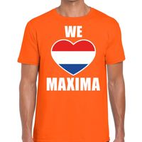 We hart Maxima t-shirt oranje voor heren 2XL  - - thumbnail
