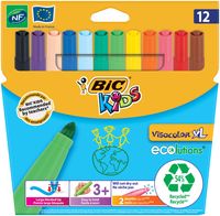 Bic Kids Viltstift Visacolor XL Ecolutions 12 stiften in een kartonnen etui - thumbnail