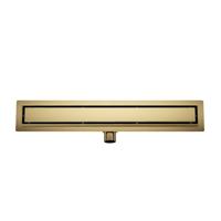 Douchegoot met Tegelrooster en Flens BWS Roos 100x7 cm Geborsteld Messing Boss & Wessing