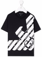 Emporio Armani Kids t-shirt à logo imprimé - Bleu